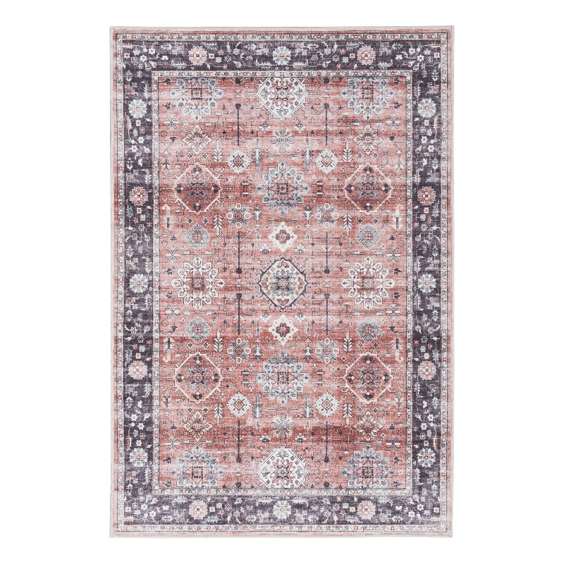 Nourison Home Fulton 2' x 3' Fabric Rust Red Vintage Flatweave Indoor Area Rug