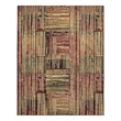 Nourison Home Grafix 5' x 7' Fabric Brick Red Multicolor Modern Indoor Rug