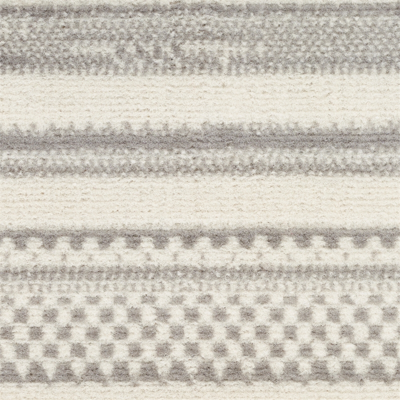 Nourison Home Grafix 8' Runner Fabric Ivory Gray Modern Indoor Area Rug