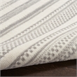 Nourison Home Grafix 8' Runner Fabric Ivory Gray Modern Indoor Area Rug