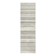 Nourison Home Grafix 8' Runner Fabric Ivory Gray Modern Indoor Area Rug