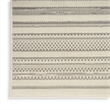 Nourison Home Grafix 5' x 7' Fabric Ivory Gray Modern Indoor Area Rug