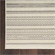 Nourison Home Grafix 5' x 7' Fabric Ivory Gray Modern Indoor Area Rug