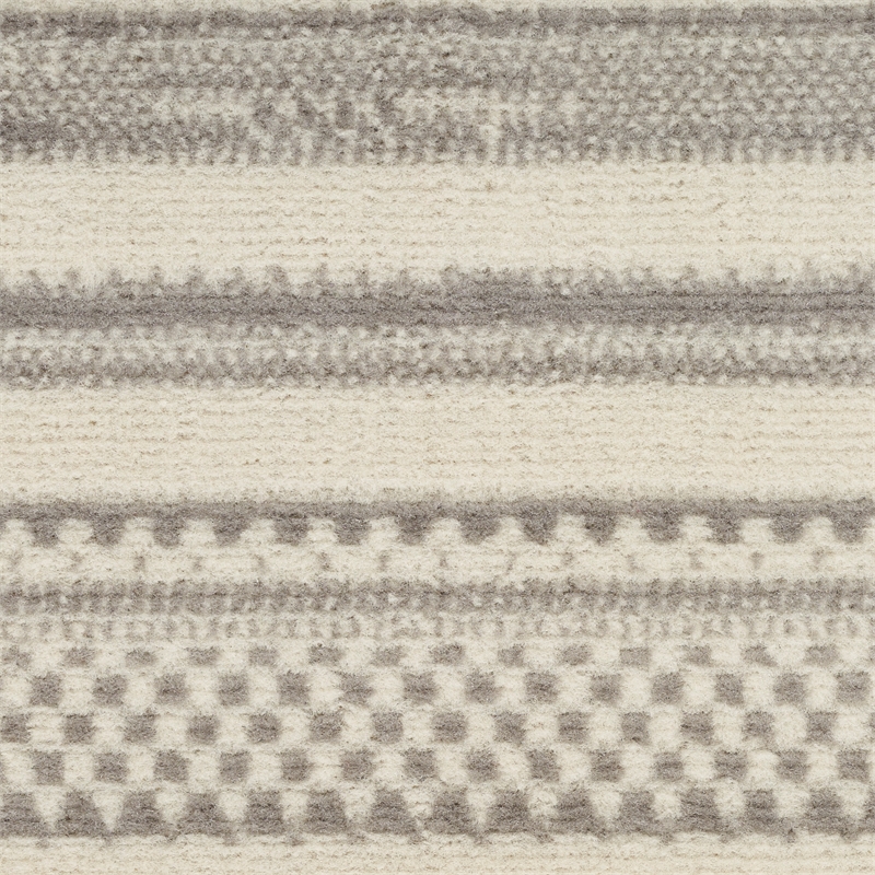 Nourison Home Grafix 5' x 7' Fabric Ivory Gray Modern Indoor Area Rug