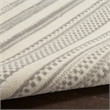 Nourison Home Grafix 5' x 7' Fabric Ivory Gray Modern Indoor Area Rug