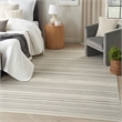 Nourison Home Grafix 5' x 7' Fabric Ivory Gray Modern Indoor Area Rug