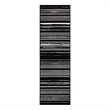 Nourison Home Grafix 8' Runner Fabric Black White Modern Indoor Area Rug