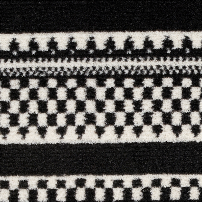 Nourison Home Grafix 8' x 10' Fabric Black White Modern Indoor Area Rug