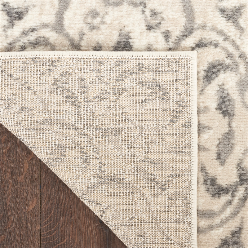 Nourison Home Jubilant 7' Runner Fabric Ivory Gray Vintage Indoor Rug