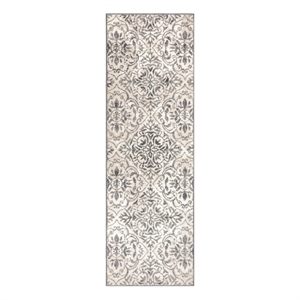 Nourison Home Jubilant 7' Runner Fabric Ivory Gray Vintage Indoor Rug