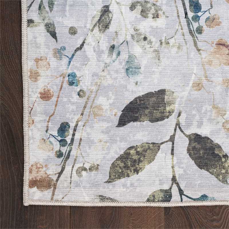 Nourison Home Nourison Washables 3' x 5' Grey Multicolor Contemporary Indoor Rug