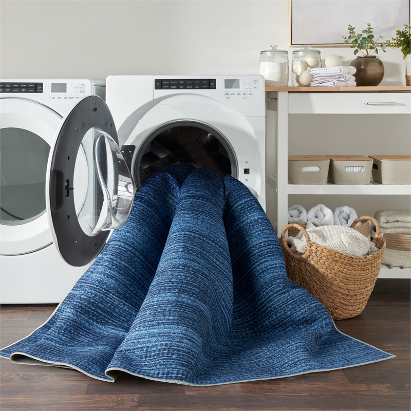 Nourison Home Nourison Washables 9' x 12' Blue Modern Indoor Rug