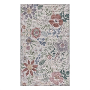 Nourison Home Nourison Washables 3' x 5' Cream Multicolor Fabric Indoor Rug