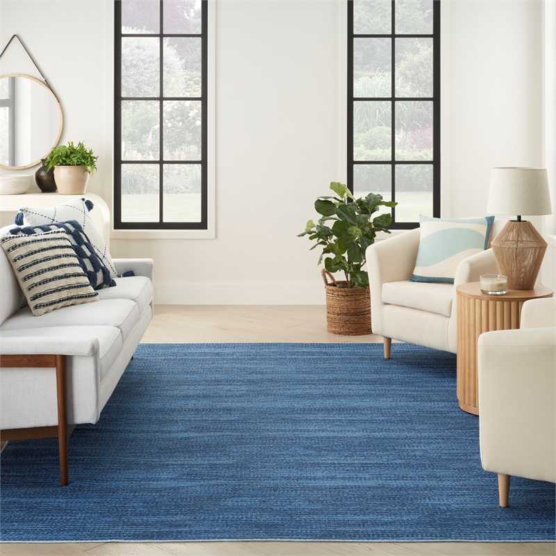 Nourison Home Nourison Washables 5' x 7' Blue Modern Indoor Rug