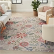 Nourison Home Nourison Washables 4' x 6' Cream Multicolor Farmhouse Indoor Rug