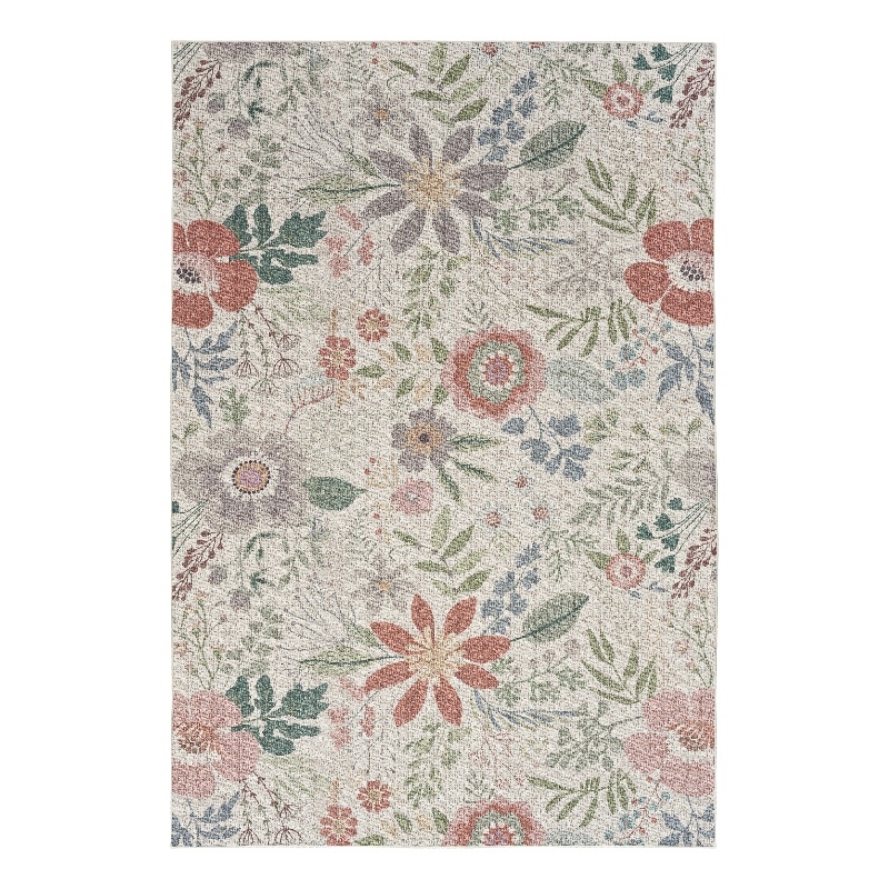 Nourison Home Nourison Washables 4' x 6' Cream Multicolor Farmhouse Indoor Rug