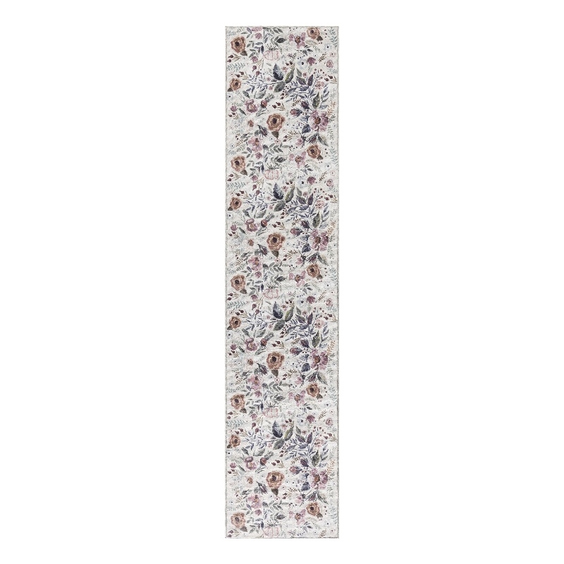 Nourison Home Nourison Washables 10' Runner Ivory Pink Vintage Indoor Rug