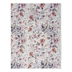 Nourison Washables 6' x 9' Indoor Polyester & Cotton Rug in Ivory/Pink