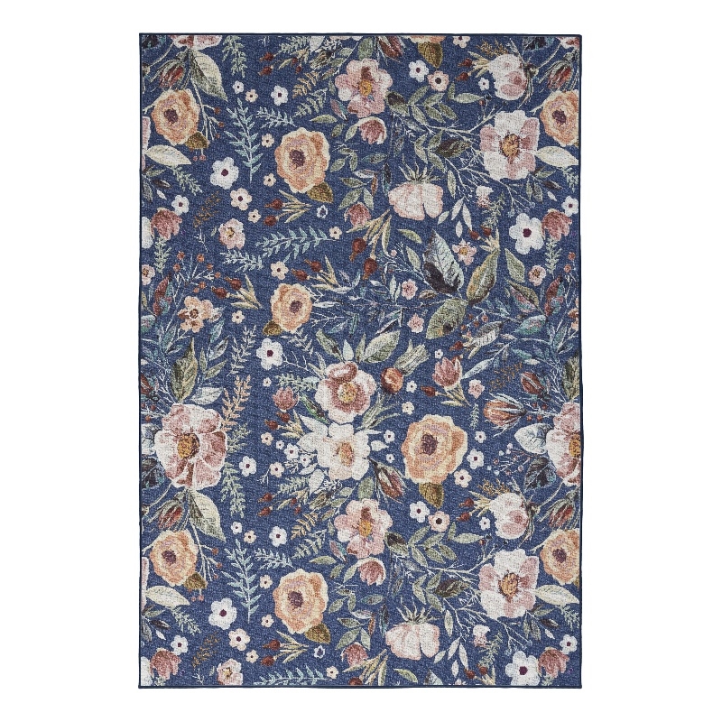Nourison Home Nourison Washables 4' x 6' Navy Multicolor Vintage Indoor Rug