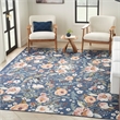 Nourison Washables 8' x 10' Navy Multicolor Vintage Indoor Rug