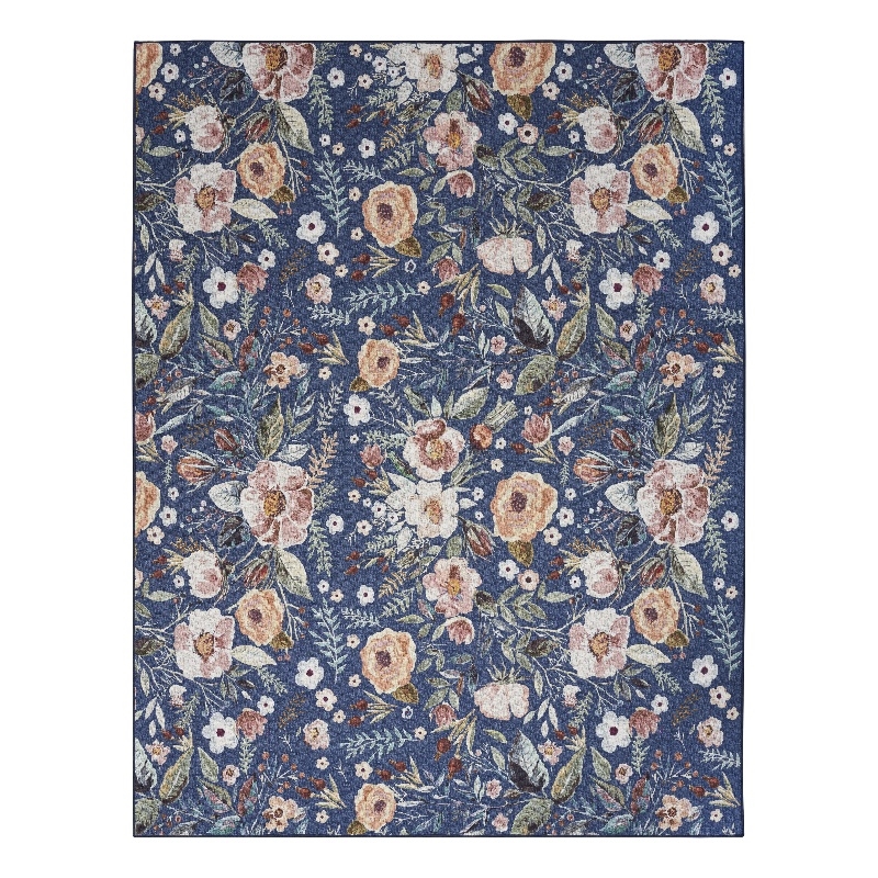 Nourison Washables 8' x 10' Navy Multicolor Vintage Indoor Rug