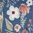 Washables 10' Runner Cotton Blend Navy Blue Multicolor Vintage Indoor Rug