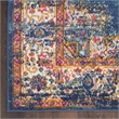Nourison Passion 10' Runner Navy Fabric Vintage Area Rug (10' Runner)