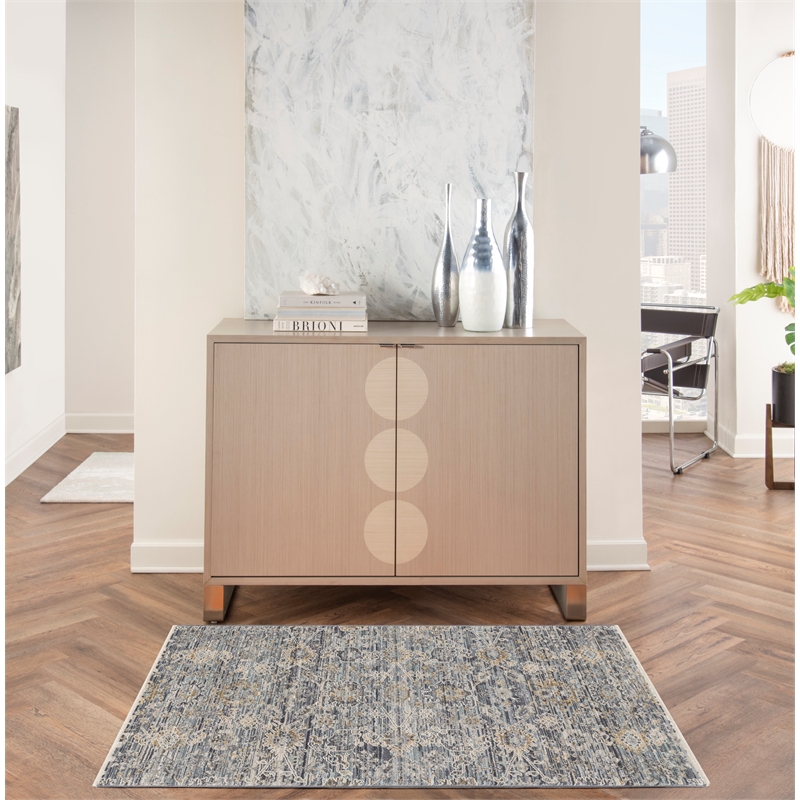 Nourison Home Nyle 3' x 5' Charcoal Vintage Indoor Rug