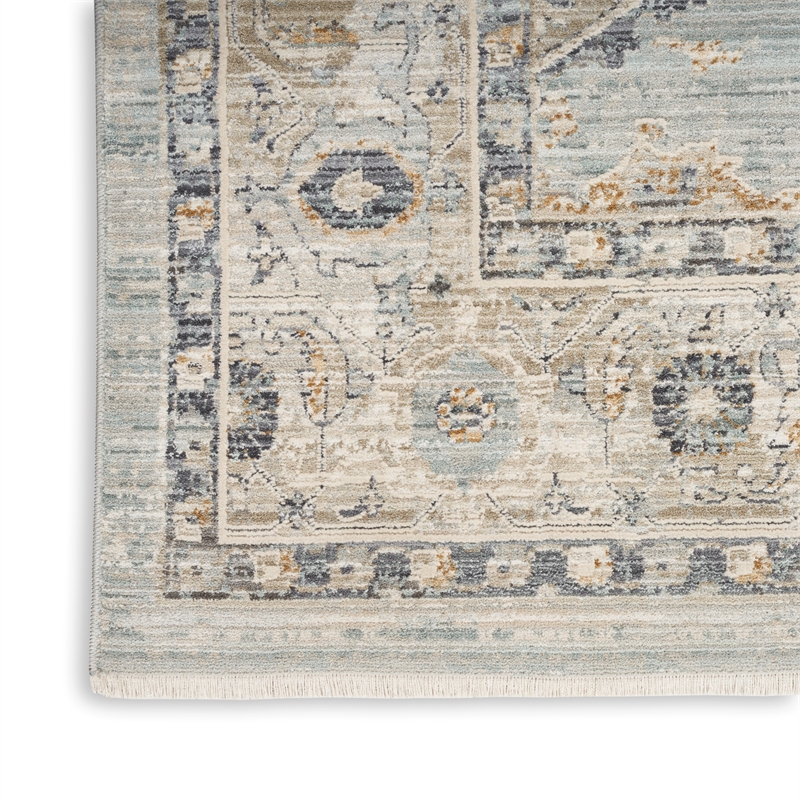 Nourison Home Nyle 5' x 8' Light Blue Vintage Indoor Rug