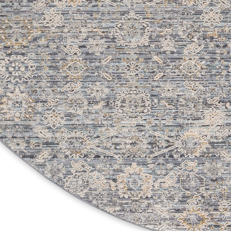 Nourison Home Nyle 8' x Round Charcoal Vintage Indoor Rug
