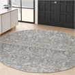 Nourison Home Nyle 8' x Round Charcoal Vintage Indoor Rug