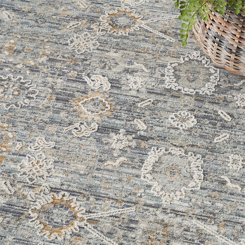 Nourison Home Nyle 8' x Round Charcoal Vintage Indoor Rug