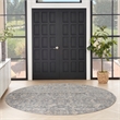 Nourison Home Nyle 8' x Round Charcoal Vintage Indoor Rug