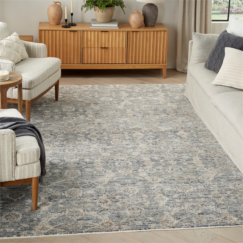 Nourison Home Nyle 5' x 8' Charcoal Vintage Indoor Rug