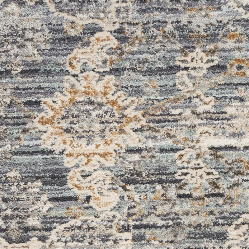 Nourison Home Nyle 12' Runner Charcoal Vintage Indoor Rug