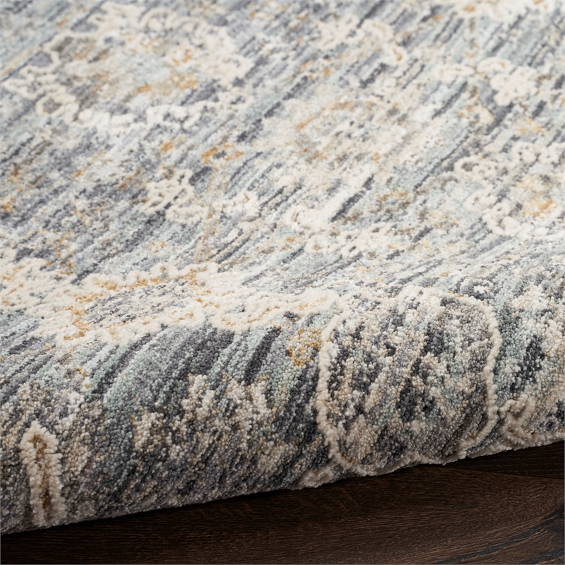 Nourison Home Nyle 12' Runner Charcoal Vintage Indoor Rug