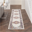 Nourison Passion 10' Runner Ivory Blue Fabric Vintage Area Rug (10' Runner)