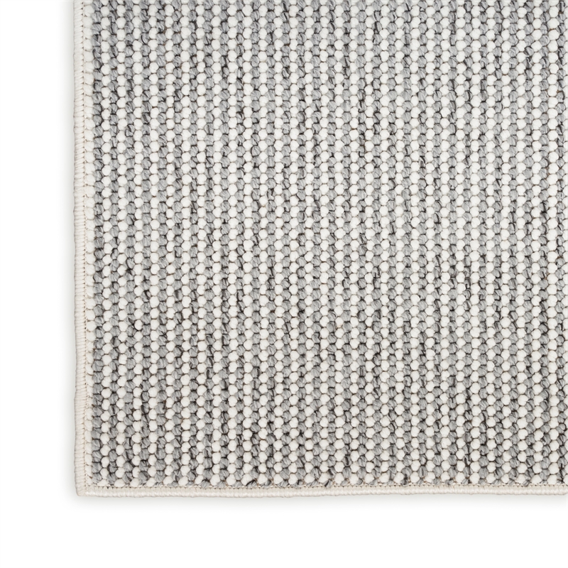 Nourison Home Textured Home 4' x 6 Ivory Grey Farmhouse Indoor Rug