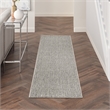 Nourison Home Textured Home 8' Runner Ivory Grey Farmhouse Indoor Rug