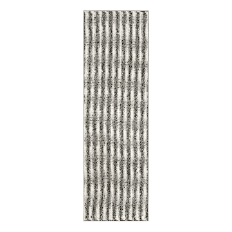 Nourison Home Textured Home 8' Runner Ivory Grey Farmhouse Indoor Rug