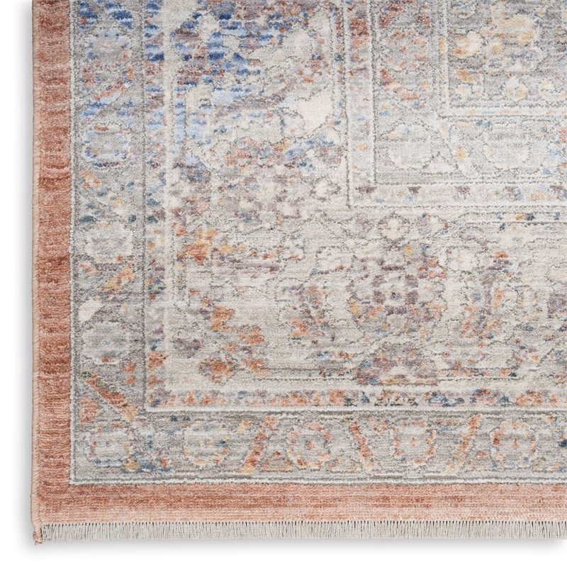 Nourison Home Timeless Classics 8' Runner Blue Multicolor Vintage Indoor Rug