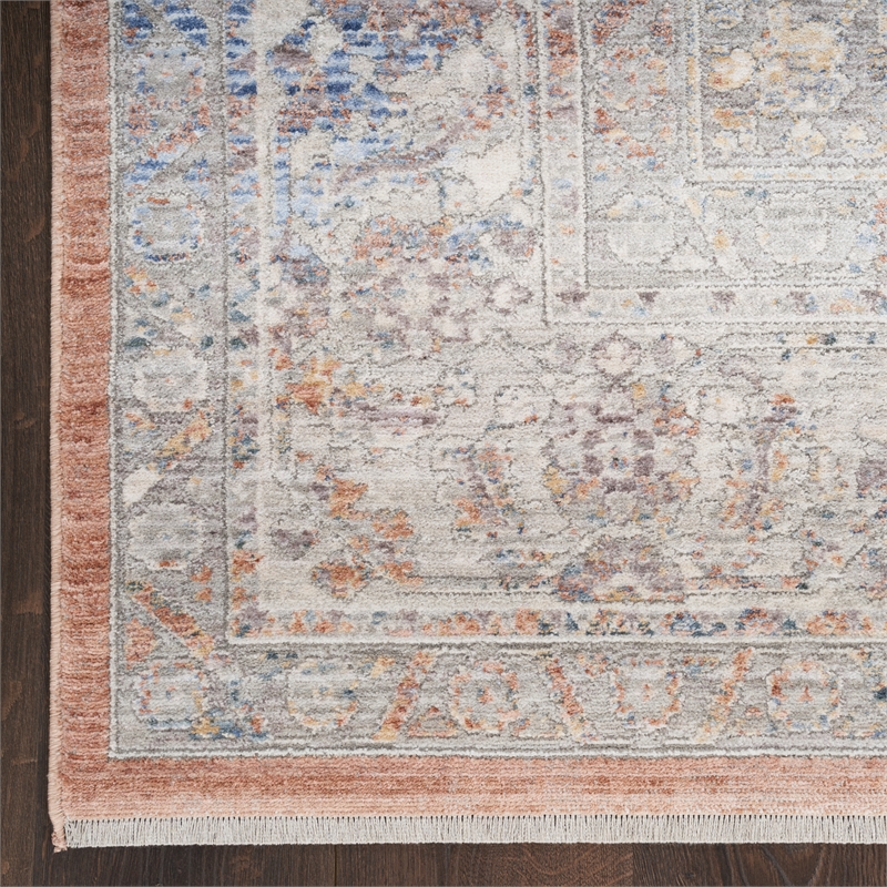 Nourison Home Timeless Classics 8' Runner Blue Multicolor Vintage Indoor Rug