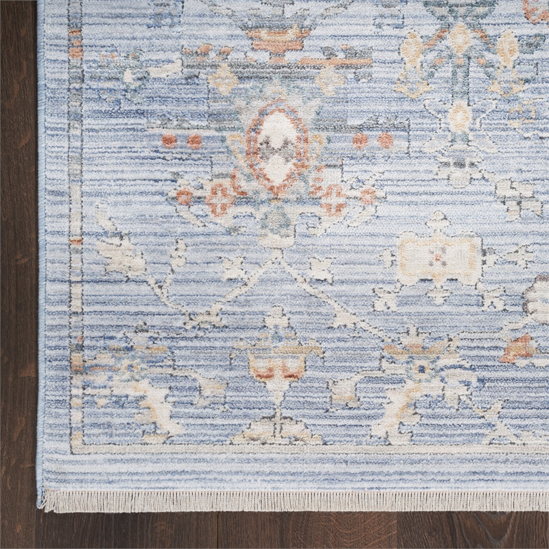 Nourison Home Timeless Classics 8' Runner Blue Ivory Vintage Indoor Rug