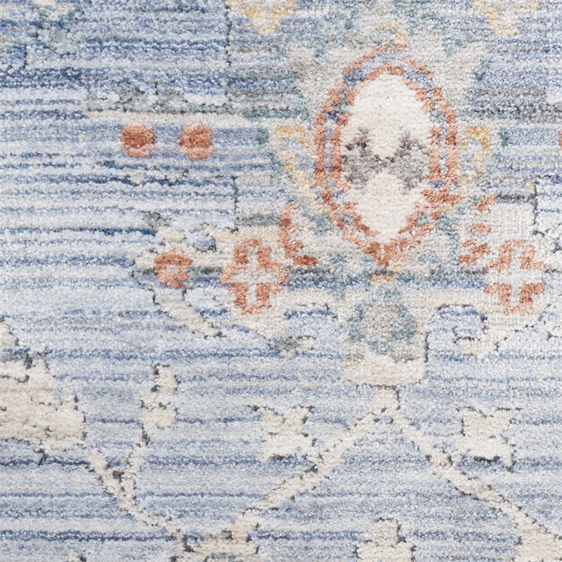 Nourison Home Timeless Classics 12' Runner Blue Ivory Vintage Indoor Rug