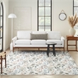 Nourison Home Washables 9' x 12' Ivory Multicolor Contemporary Indoor Rug