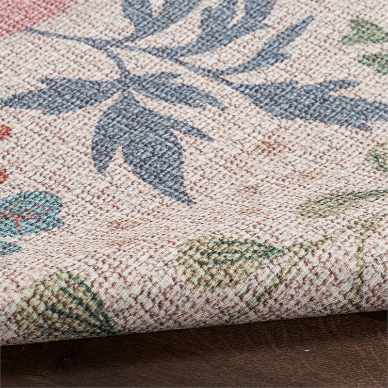 Nourison Home Washables 10' Runner Multi-color Fabric Indoor Rug