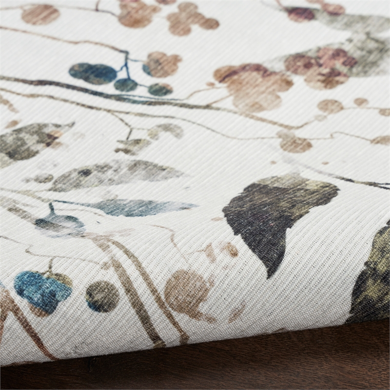 Nourison Home Washables 8' Runner Ivory Multicolor Contemporary Indoor Rug