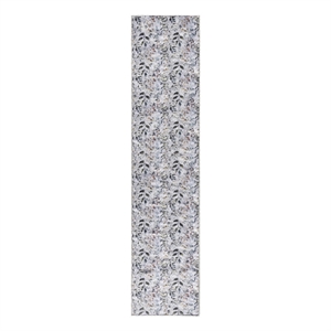 Nourison Home Washables 10' Runner Grey Multicolor Contemporary Indoor Rug