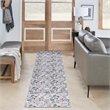 Nourison Home Washables 8' Runner Grey Multicolor Contemporary Indoor Rug
