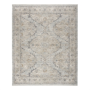 Nourison Nyle 12' x 15'9&quot Fabric Light Blue Vintage Indoor Rug